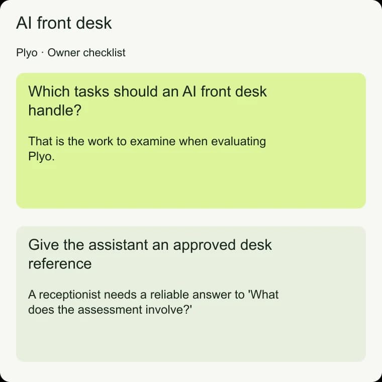 AI front desk: Give the assistant an approved desk reference