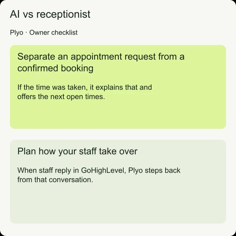 AI vs receptionist: Plan how your staff take over