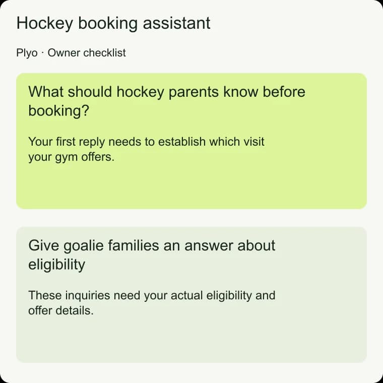 Hockey booking assistant: Give goalie families an answer about eligibility