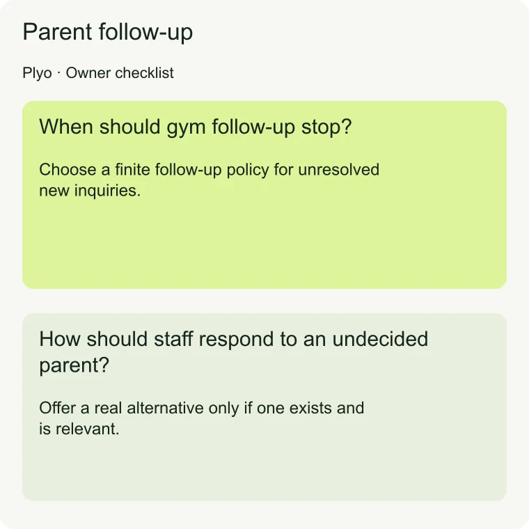 Parent follow-up: How should staff respond to an undecided parent?